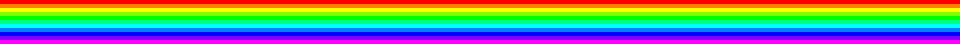 Twelve horizontal bands, each a different color, one per row around the pole